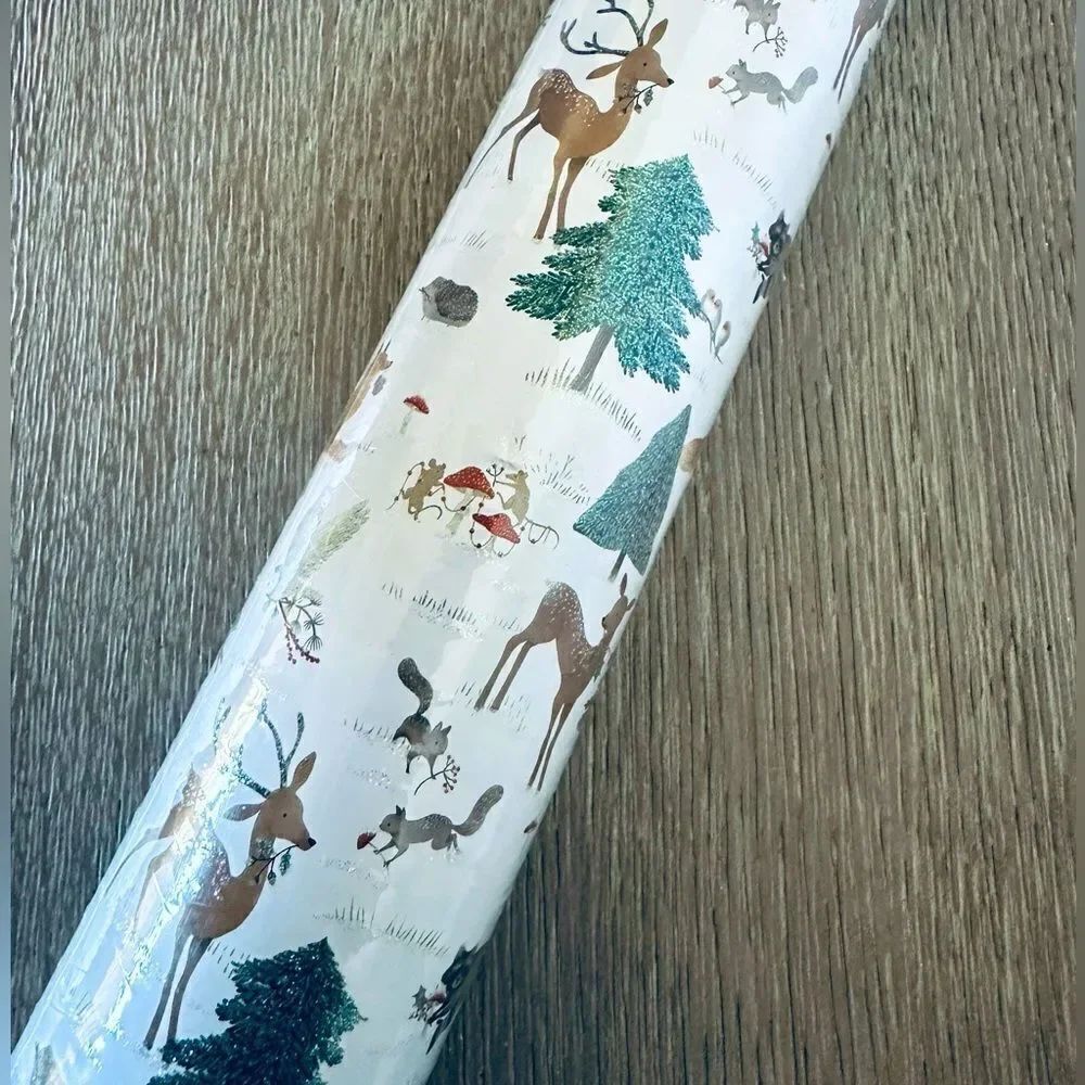 Christmas Woodland Animals Glitter Lady Jayne Wrapping Paper Gift Wrap